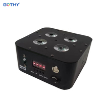 Projecteur PAR LED plat sans fil IR4 Mini 4x12W RGBWA UV DMX, alimenté par batterie, pour mariage, fête, éclairage de scène LED