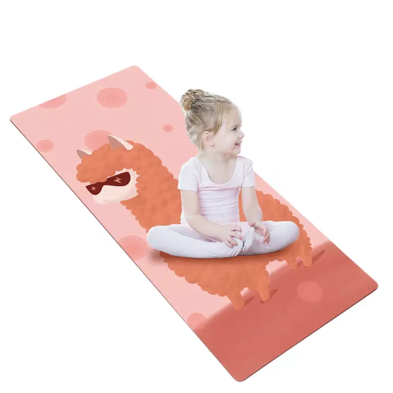 Custom Printed Natural Rubber Children Eco Friendly Yoga Mat Organic Non-toxic Microfiber Suede Yoga Mats For Kids