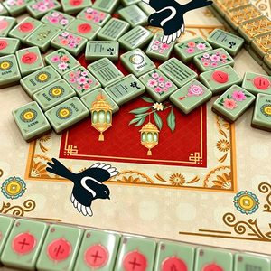 Tuiles de Mahjong Américaines en Acrylique Luxueuses et Écologiques, Fabrication Directe, Personnalisables, 160 Tuiles, pour Casino et Jeux d'Aargent, Portables - Product Image 1