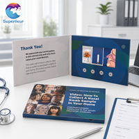 Brochure Video A5 da 7.0 Pollici con Display IPS, Sensore Magnetico, Logo in Rilievo, Copertina Rigida, Risoluzione 1024x600