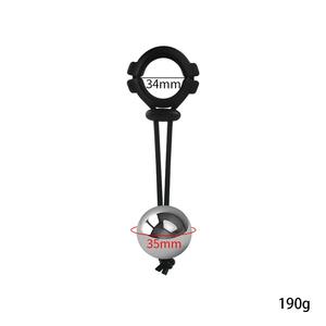 Anelli del pene in pelle con estensione della barella del gancio del pene con un peso del dispositivo di ingrandimento del pene con sfera in metallo da 160g - Product Image 5
