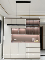 Buffet de style français en chêne massif, meuble de rangement multifonctionnel en fer pour salle à manger, idéal pour hôtels et maisons, modulaire