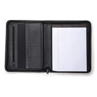 Carpeta Portadocumentos A4 de Cuero PU Personalizada, con Cierre de Cremallera, Impresión UV Digital, Marca OEM, Modelo SKN-FF-0934, Hecho en China