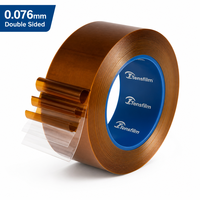 Ruban adhésif double face en polyimide (PI) 0,076 mm (1 mil) UL94 V-0, silicone des deux côtés, pour fixation de modules de batterie et de radiateurs, collage haute température