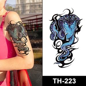 Venta caliente de alta calidad no tóxico Cool Men Tattoo Designs Fake Animal Water Transfer Temporal Snake Tattoo Sticker - Product Image 3
