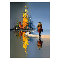 Peinture décorative à l'huile abstraite moderne texturée 3D, faite à la main, style minimaliste italien haut de gamme, sur toile, taille personnalisée, en promotion