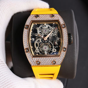 Montre mécanique de luxe pour homme, tendance 2026, avec cadran squelette et tourbillon incrusté de diamants Morgan - Product Image 1