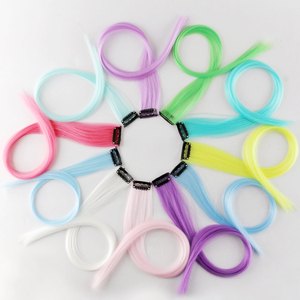 AliLeader 20 pollici con una Clip di estensione dei capelli luminosi luminosi capelli sintetici lucenti nell'oscurità decorativa - Product Image 4