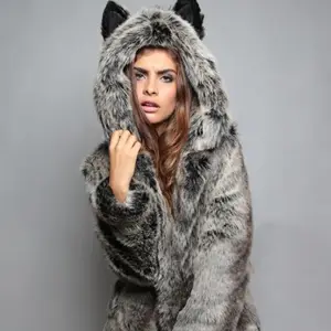 Manufacturers Fall Winter Rabbit Ears Fur Mink Coat Women Mid-length Faux Fur Coat