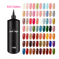 KINNCO Marque Privée 512 Couleurs Gel à Ongles Sans Hema Sans Tpo UV/LED Fournitures Professionnelles Produits OEM Gel UV 1 KG