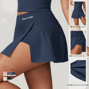 Jupe de tennis à séchage rapide pour femme, <span class=keywords><strong>mini</strong></span>-jupe de tennis pour fille avec fente, short de yoga <span class=keywords><strong>très</strong></span> <span class=keywords><strong>très</strong></span> court - Product Image 4