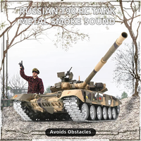 1/16 Tank de combat principal russe T90 Heng Long 3938-1 7.0 radiocommandé infrarouge, mise à niveau, blindage métallique, tank RC, fumée, son, 100M