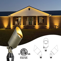Projecteur de jardin IP65 12V MR16 en laiton massif, réglable, pour éclairage paysager extérieur, arbustes, statues, murs