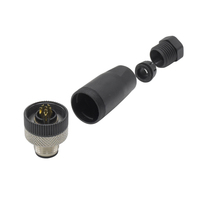 Connecteurs de câblage M12 en gros 2A à souder, droit, pour assemblage sur site, étanche IP67, mâle, 6 broches, PG9, automobile, industriel
