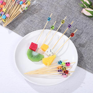 Palillos de cóctel de calavera de bambú, palillos de fruta de cóctel, <span class=keywords><strong>pinchos</strong></span> de aperitivo de sándwich para decoraciones de fiesta de <span class=keywords><strong>cumpleaños</strong></span> de boda - Product Image 6