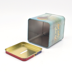 Popular reutilizable hogar decorativo lata moneda banco caja de ahorro de dinero cuadrado Metal hucha - Product Image 3