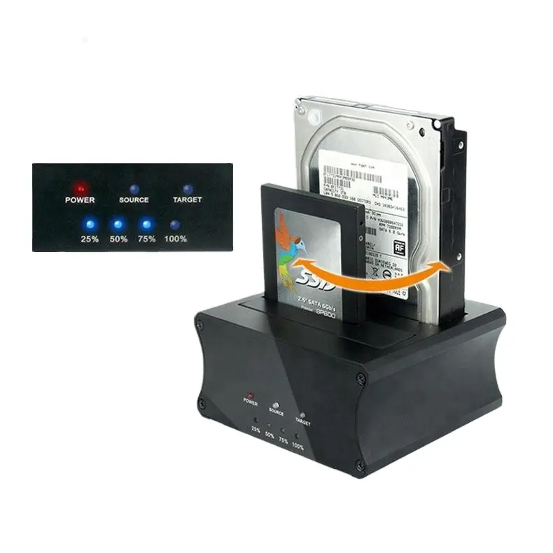 Portable HDD Docking Station SSD HDD Docking Station Plug And Play Offline clone support 2.5 inch 3.5inch SATA SSD HDD