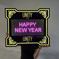 Tablero de letras con logotipo personalizado de acrílico al por mayor, servicio VIP, mensaje de texto desplazable, señal de botella LED brillante, presentador para club nocturno