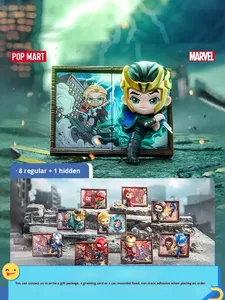 Figurines authentiques POPMART <span class=keywords><strong>Marvel</strong></span> Avengerss, série cadre photo, figurines d'action 3D en PVC, boîte mystère, ornement de bureau, vente en gros - Product Image 6