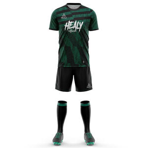 HEALY, kit de fútbol verde oscuro con estilo de alta calidad para hombre, camiseta de fútbol personalizada suave y ligera que absorbe el sudor para deportes de equipo - Product Image 1