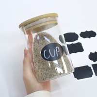 Étiquette de tableau noir en vinyle autocollant de tableau noir repositionnement amovible auto-adhésif étanche PVC mat étiquetage petits pots