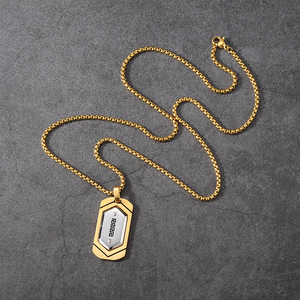 เทรนด์ฮิปฮอปต่อต้านการเสื่อมเสียสร้อยคอไทเทเนียมสแตนเลสสตีลแฟชั่นจี้เครื่องประดับแฟชั่นสำหรับผู้ชายขายส่ง - Product Image 3