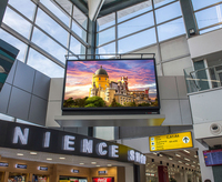 Écran LED publicitaire pour ascenseur d'aéroport P1.86, mur vidéo fixe avec affichage animé, panneau d'affichage à plat, marge d'erreur de 1,8 mm, mur publicitaire