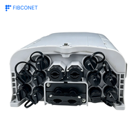 Boîtier de Jonction Fibre Optique ABS 10 Cœurs pour Montage Mural Extérieur avec Support POE/GSM/GPRS