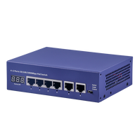Commutateur réseau haute qualité 4 ports PoE Ethernet 10/100 pour caméras IP CCTV Hikvision
