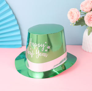 Cappello a Cilindro Nero con Stampa a Caldo per Decorazioni Festa di <span class=keywords><strong>Capodanno</strong></span>, Accessorio Fotografico per Carnevale e Feste di Fine Anno - Product Image 5