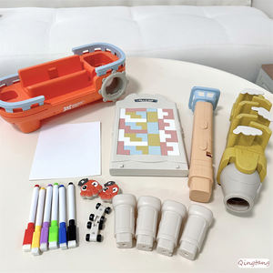Jeu éducatif pour enfants multifonctionnel 4-en-1 <span class=keywords><strong>bateau</strong></span> <span class=keywords><strong>pirate</strong></span> jouets 3D Machine Puzzle planche à dessin pour jouets de 3 à 6 ans - Product Image 6