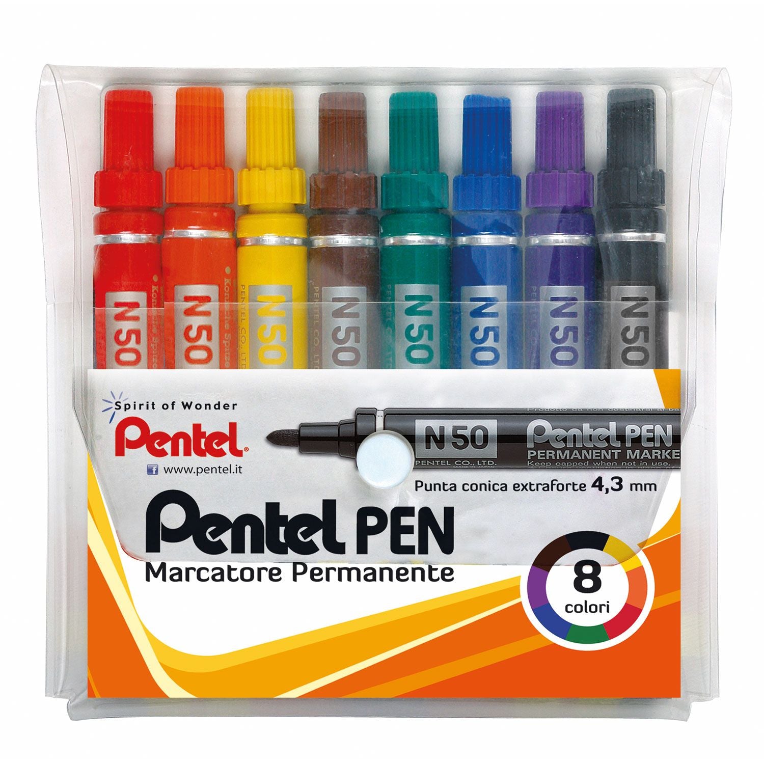 Permanent Markers - Pentel N50 Permanent Bullet Marker Blue - Premier - View #3