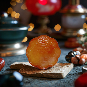 Đá khoáng sản văn hóa truyền thống Trung Quốc Đồ trang trí Thiên thạch được chạm khắc tinh xảo trong hình dạng của bánh trung thu - Product Image 4