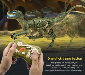 Điều Khiển Từ Xa Khủng Long Đồ Chơi Cho Trẻ Em, Điện Tử Thực Tế RC Khủng Long Đi Bộ <span class=keywords><strong>Robot</strong></span> Khủng Long Với Đèn Và Âm Thanh - Product Image 3