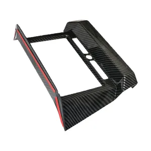 Carbon Fiber ABS Dashboard GPS UTV Navigation Panel Frame CoverためPolaris RZR PRO 2020