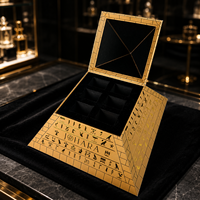 Boîte Cadeau Luxe Personnalisée Pyramide Égyptienne Emballage Rigide en Papier 9 Compartiments Chocolats Bonbons Feuille d'Or Logo Personnalisé Vente en Gros OEM ODM B2B