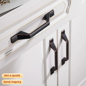 Maniglie Moderne Nere Opache per Mobili, in Zamak Solido, Maniglie Geometriche per Cassetti 96mm 128mm, Ferramenta per Armadi, Cucine e Cassettiere - Product Image 4