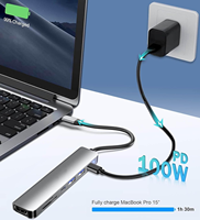 Station d'Accueil Populaire d'Usine Multiport USB C HUB 7 en 1 Adaptateur Dongle HDTV Emplacement SD TF USB 2.0 3.0 PD Type C pour Ordinateur Portable Téléphone