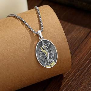 Collier pendentif Totem de la déesse grecque antique de l'abondance, en argent pur 925, rétro, porte-bonheur, richesse et prospérité - Product Image 2