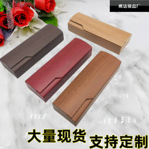 Grain de <span class=keywords><strong>bois</strong></span> moins bouton étui à <span class=keywords><strong>lunettes</strong></span> Spot myopie cadre ensemble LOGO lecture cristal résistant à la pression - Product Image 4