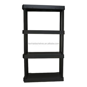 4-Tier Durable Light weight Rust Proof <strong>Plastic</strong> <strong>Shelving</strong> Unit for Garage Warehouse Garden &amp; <strong>Sheds</strong>-Space Saving Storage - Product Image 1