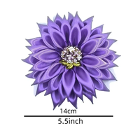 Broche en satin Kanzashi plaqué argent avec perles roses et vertes, bijoux pour femmes, cadeau de fête de mariage