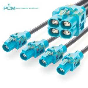 <span class=keywords><strong>4</strong></span> em 1 H-MTD Cabo Ethernet automotivo Original Rosenberger Z Code Quad Connector E6K10D-1CAZ5-Z to E6K10A-1CAZ5-Z Single Jack - Product Image 1