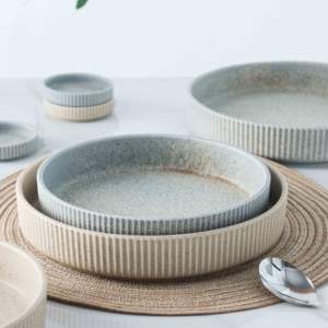 Towin 8 inci 10 inci disesuaikan Speckled Modern porselen piring datar keramik Microwave aman tahan lama Pesta Jamuan pernikahan - Product Image 6