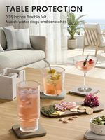 Sous-verres en feutre de haute qualité, résistants à la chaleur et réutilisables, pour boissons, sous-verres absorbants avec support, table basse et salon