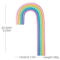 3D Polymer Clay Weiche Keramik Regenbogen Macaron Farben Bogen Geburtstagstorten-Dekoration