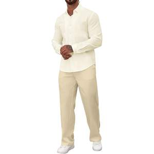 2025 hommes été coton lin plage cordon pantalon décontracté Yoga pantalon - Product Image 2