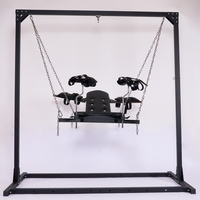 Chaise à bascule en cuir pour écartement des jambes, menottes et entraves de cheville, bondage SM pour couples, jouet sexuel pour adultes, vente en gros directe usine