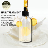 Flacon compte-gouttes en plastique PET transparent transparent de 250ml avec pipette pour emballage cosmétique de soins de la peau d'huile essentielle