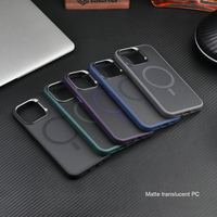 Nouvelle conception, coque de téléphone portable en TPU+PC avec motif en fibre de carbone, anti-empreintes digitales, antichoc, coussin d'air, support magnétique pour téléphone portable